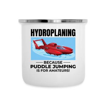 Hydroplane Boat Racing Humor Puddle Jumping Funny - Camper Mug - white - Front