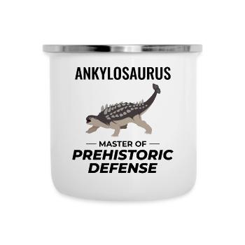 Ankylosaurus Dinosaurier Dino Paläontologe Fossil - Emaille-Tasse - Weiß - Vorne