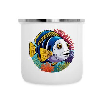 Colorful coral fish and sea anemones - Camper Mug - white - Front