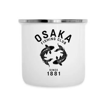 OSAKA FISHING CLUB - Emaille-Tasse - Weiß - Vorne