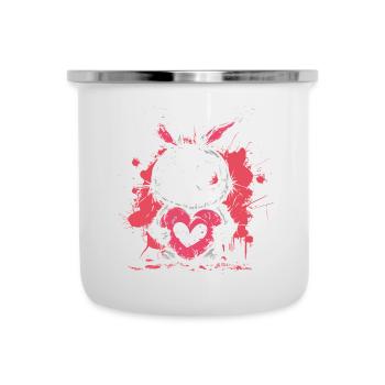 Cute Creepy Rabbit - Camper Mug - white - Front