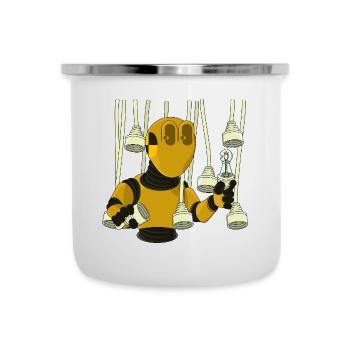 ANSTRAHLEND - Emaille-Tasse - Weiß - Vorne
