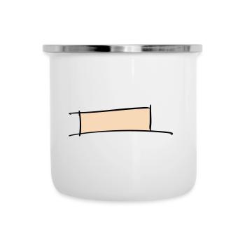 Cadre décoratif. Modèle de bannière / badge nominatif. - Tasse émaillée - blanc - Devant