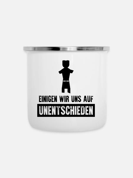 unentschieden - Emaille-Tasse - Weiß