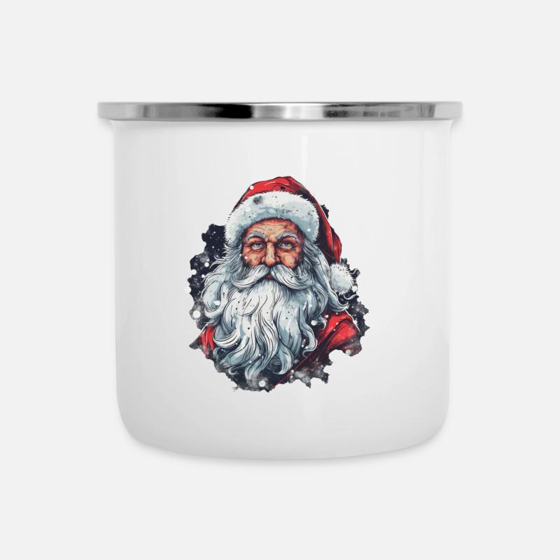 Père Noël - Tasse émaillée - blanc