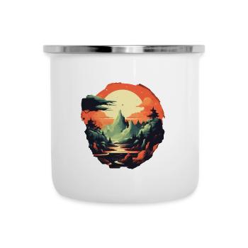 Landschaft - Emaille-Tasse - Weiß - Vorne