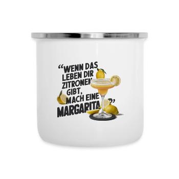 Quand la vie vous donne des citrons, faites de la margarita - Tasse émaillée - blanc - Devant