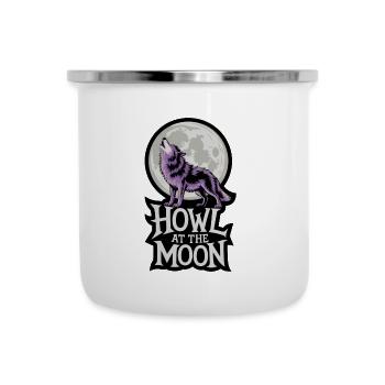 Vollmond – Howl at the Moon - Emaille-Tasse - Weiß - Vorne