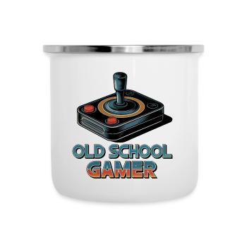 Old School Gamer – Retro Joystick - Camper Mug - white - Front