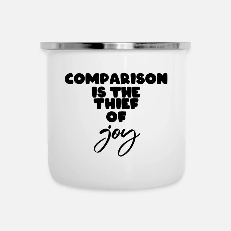 Comparison is the thief of joy - Camper Mug - white