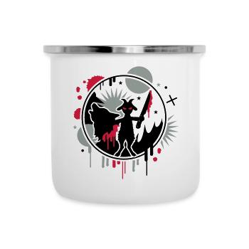 Le loup et la chèvre - Tasse émaillée - blanc - Devant