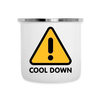 Cool down - Emaille-Tasse - Weiß - Vorne