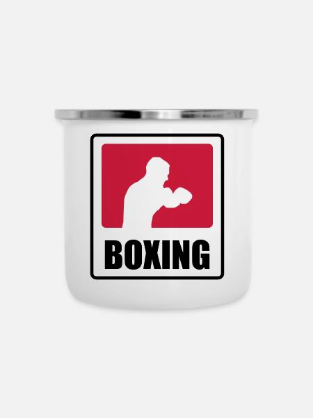 Boxer - Boxen 🥊 - Emaille-Tasse - Weiß