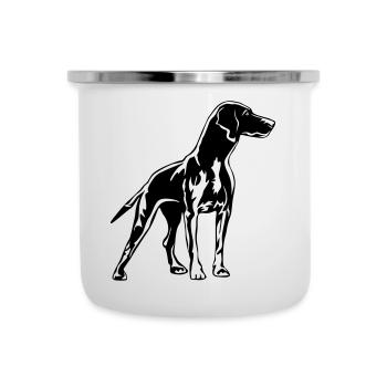 Magyar Vizsla - Emaille-Tasse - Weiß - Vorne