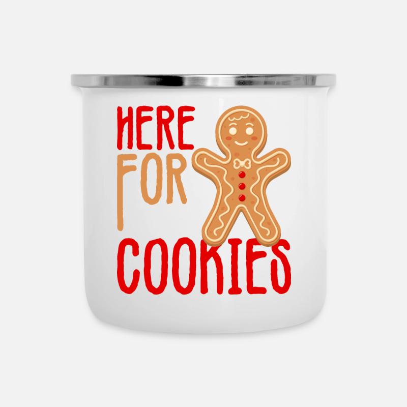 T-shirt ras du cou aux biscuits au pain d’épice - Tasse émaillée - blanc