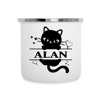 T-Shirt Alan T-Shirt Geschenkidee - Emaille-Tasse - Weiß - Vorne
