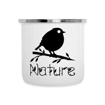 Nature wakes up (black) - Camper Mug - white - Front