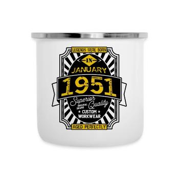 1951 JANUARY - Camper Mug - white - Front