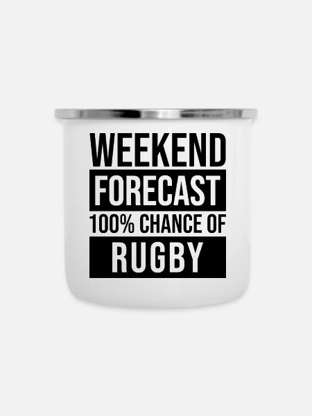 Rugby Rugby Rugby - Emaille-Tasse - Weiß