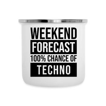 techno - Tasse émaillée - blanc - Devant