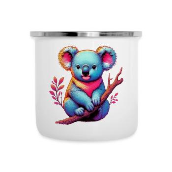 Koala - Emaille-Tasse - Weiß - Vorne