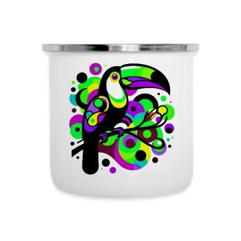 Tukan - Emaille-Tasse - Weiß - Vorne