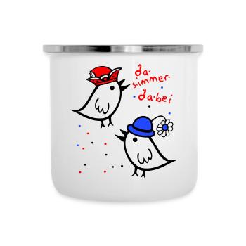 da simmer dabei, Karneval - Emaille-Tasse - Weiß - Vorne
