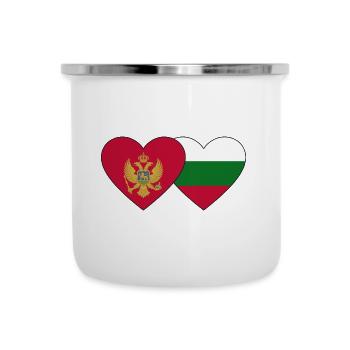Montenegro Bulgarien Flagge - Emaille-Tasse - Weiß - Vorne