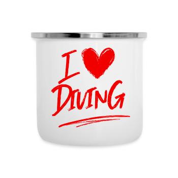 I love diving - Camper Mug - white - Front