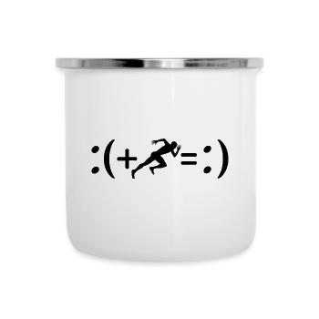 Sprint Makes Me Happy, Formule du Bonheur - Tasse émaillée - blanc - Devant