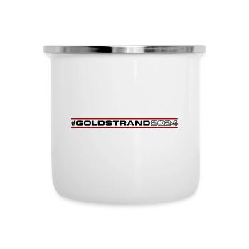 Goldstrand 2024 - Emaille-Tasse - Weiß - Vorne