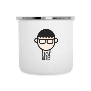 I love nerds / freaks, computer scientists, IT people - Camper Mug - white - Front