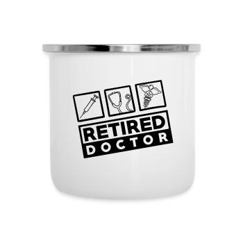 Médecin et infirmier - à la retraite - Tasse émaillée - blanc - Devant