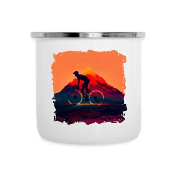 Road cycling is a demanding sport - Camper Mug - white - Front