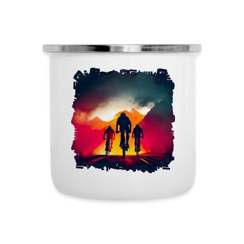 Course cycliste à la montagne nue en France un must - Tasse émaillée - blanc - Devant