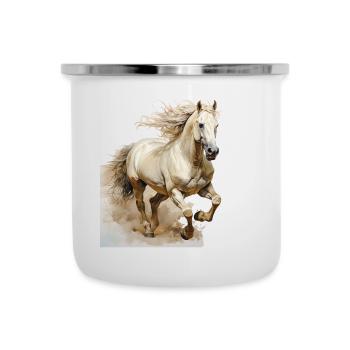 Bond between man and horse - Camper Mug - white - Front