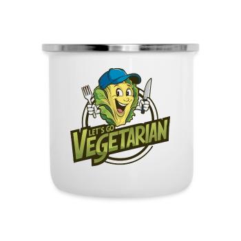Vie végétarienne végétalienne saine - Tasse émaillée - blanc - Devant