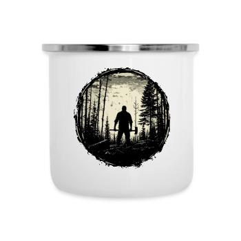 Firewood Lumberjack Forestry Forest Wood - Camper Mug - white - Front