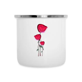 rose shiny symbol flower plant - Camper Mug - white - Front