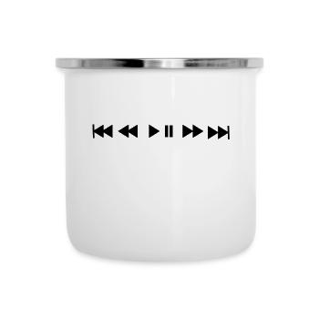 Play - Emaille-Tasse - Weiß - Vorne