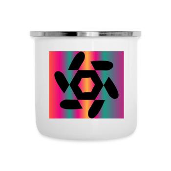 DESIGN. ART. GEEK. VINTAGE. GRAPHIQUE. MANGA. ASIE - Tasse émaillée - blanc - Devant