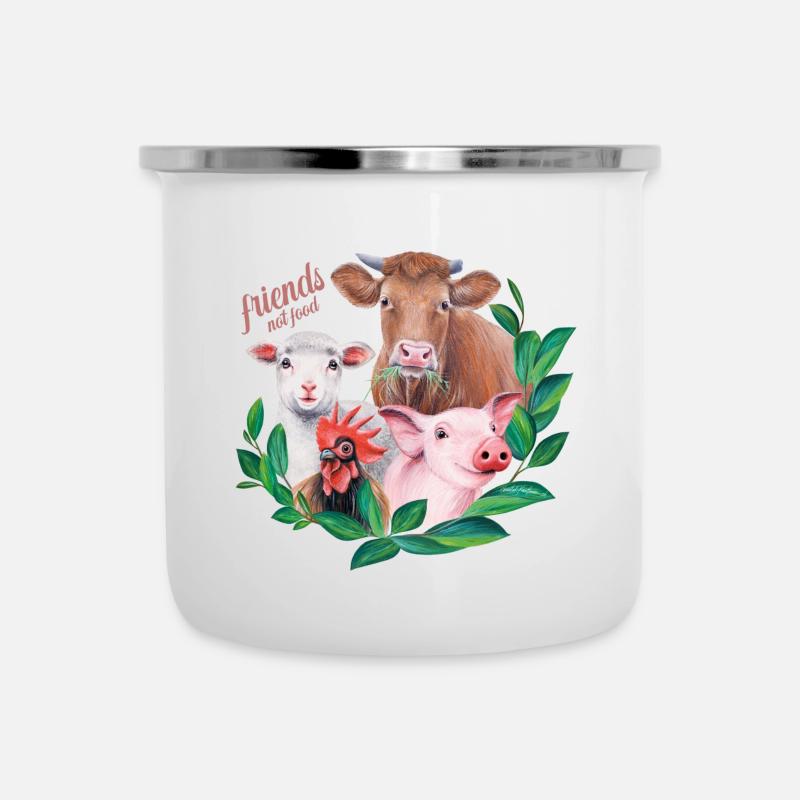 Friends, not food - Camper Mug - white