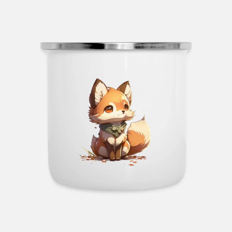 Red Fox, Dessin animé, Anime Comic Fox - Tasse émaillée - blanc