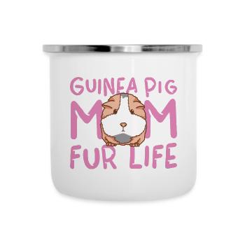 Meerschweinchen Mama fürs Leben - Haustier Mutter - Emaille-Tasse - Weiß - Vorne