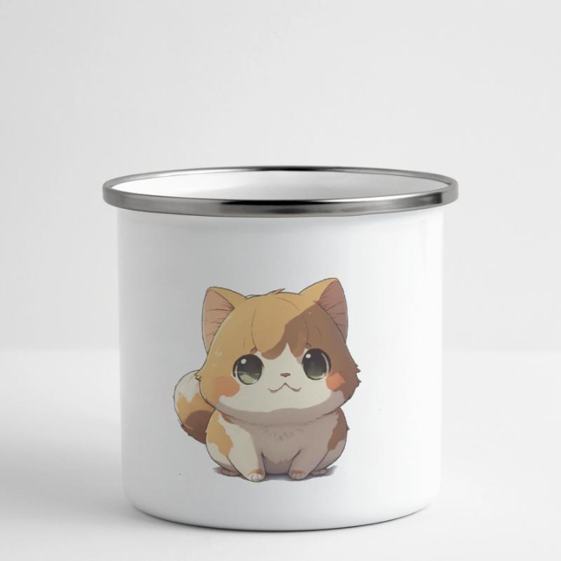 Chat | Chatons | Bébé chat | Chat d’anime mignon Tasse émaillée