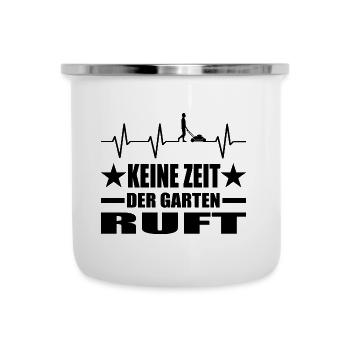 Garten - Emaille-Tasse - Weiß - Vorne