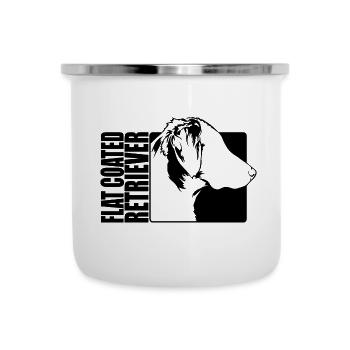 Profil de retriever à poil plat chiens Dog Wilsigns - Tasse émaillée - blanc - Devant