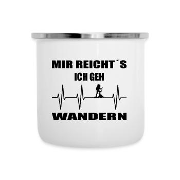 Wandern - Emaille-Tasse - Weiß - Vorne