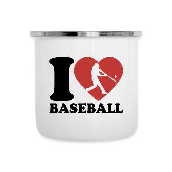 I Love Baseball - Heart - Hobby - Camper Mug - white - Front