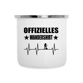 Wandern - Emaille-Tasse - Weiß - Vorne
